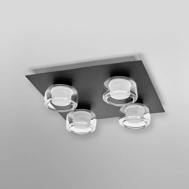 B-Ware LEDVANCE LED-Deckenleuchte Orbis Flame schwarz 4-fl IP44 1740lm 3000K-4000K