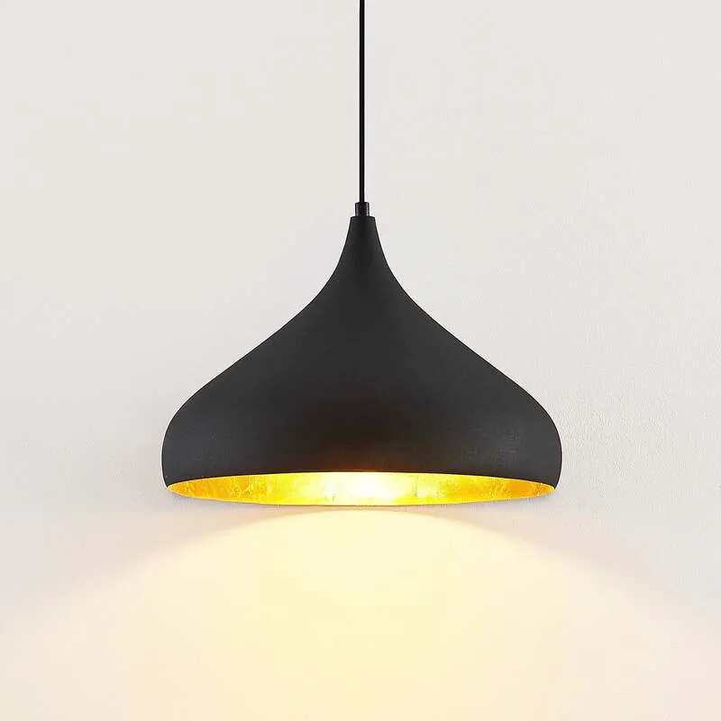 B-Ware Arcchio Hängeleuchte Lunus Pendelleuchte Lampe dimmbar schwarz gold Ø40,5cm
