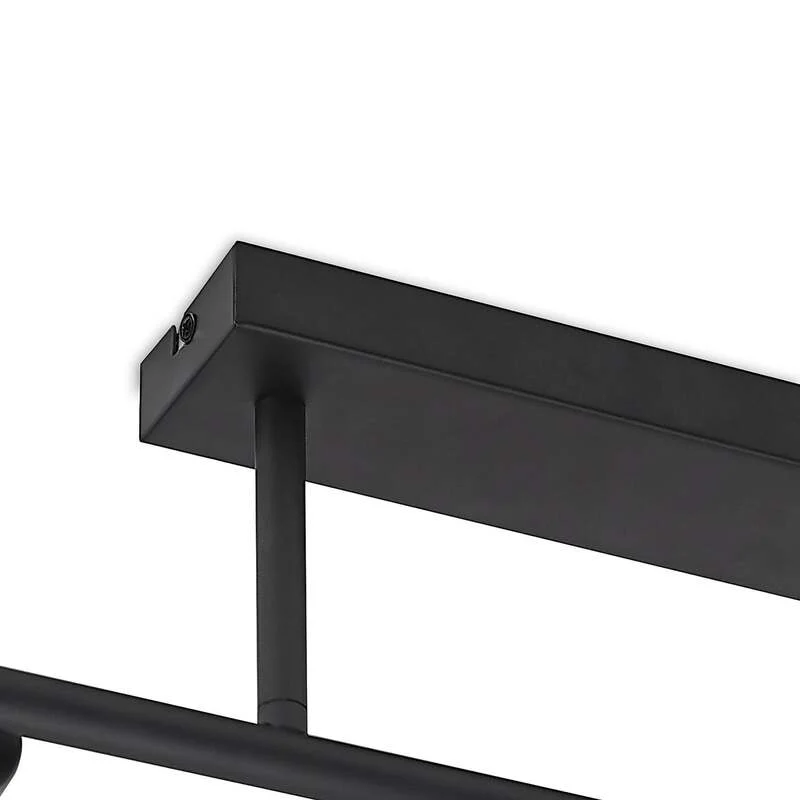 B-Ware Lindby Deckenlampe Biscala LED Lampe Leuchte dimmbar schwarz rauch Ø85cm 5-flg