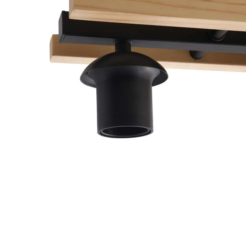 B-Ware Lindby Deckenlampe Enrique LED 3-flammig Hängeleuchte Lampe amber Holz Glas