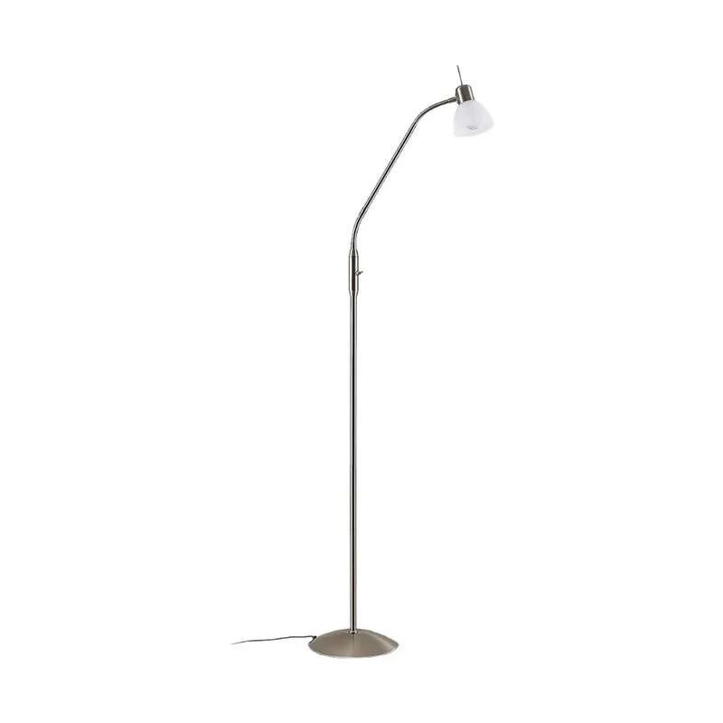B-Ware Lindby Stehlampe Gwendolin LED Stehleuchte verstellbar Glas alabaster nickel