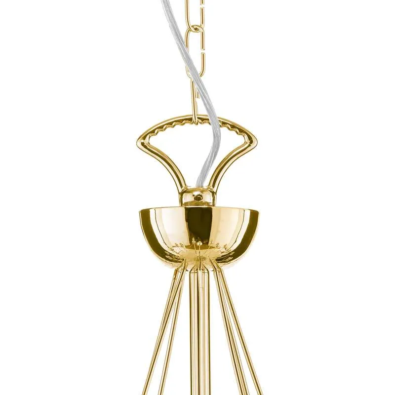 B-Ware Kronleuchter Retro 16-flammig gold 90 cm dimmbar von Domiluce