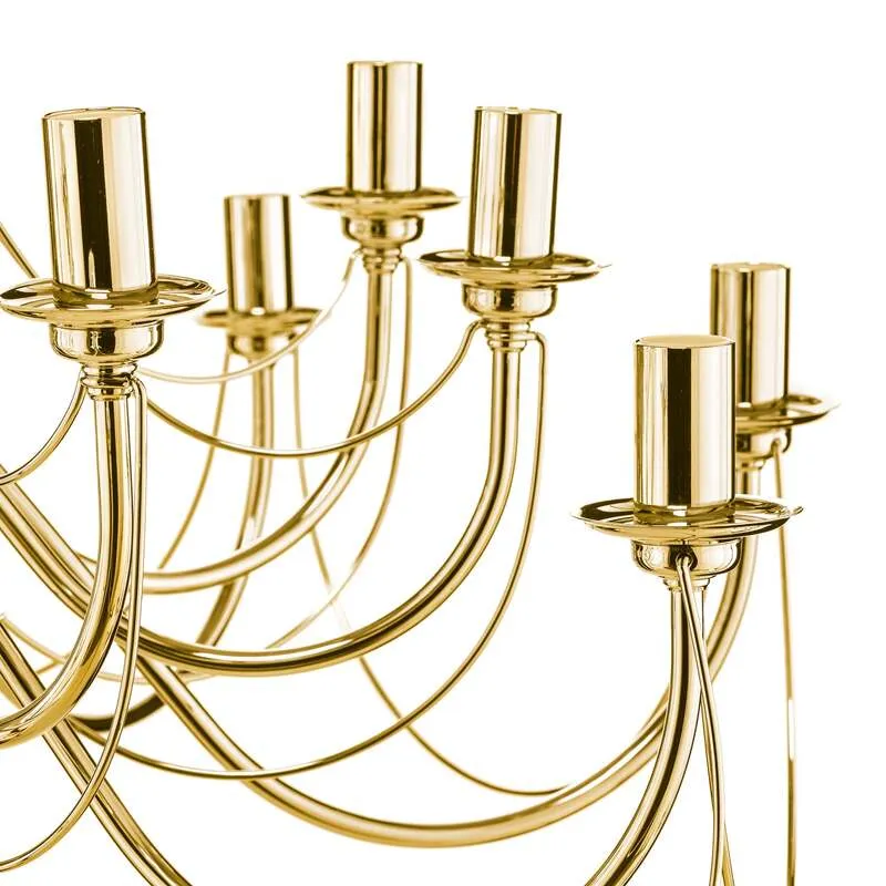 B-Ware Kronleuchter Retro 16-flammig gold 90 cm dimmbar von Domiluce