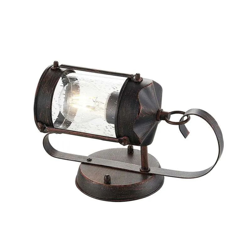 B-Ware Lindby Außenwandleuchte Farly LED Gartenlampe Wandleuchte rostbraun Alu 17cm