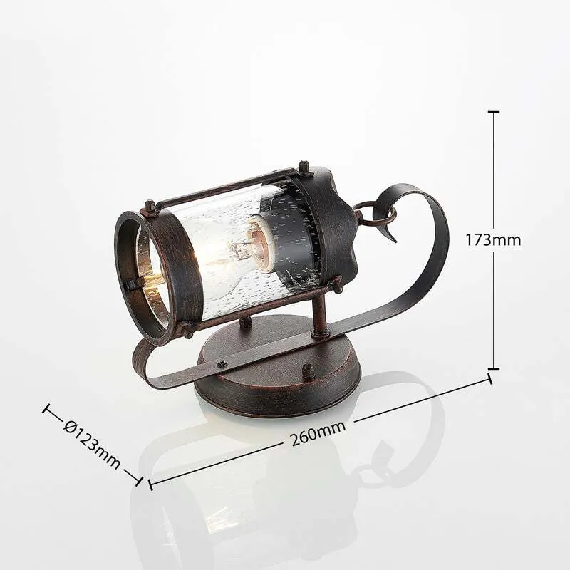B-Ware Lindby Außenwandleuchte Farly LED Gartenlampe Wandleuchte rostbraun Alu 17cm