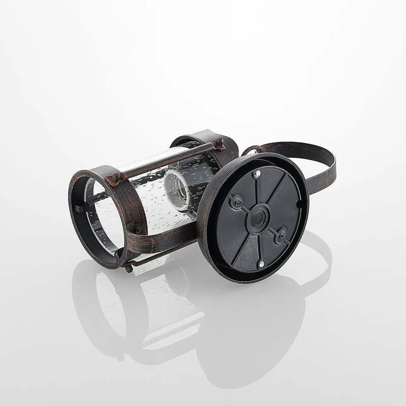 B-Ware Lindby Außenwandleuchte Farly LED Gartenlampe Wandleuchte rostbraun Alu 17cm