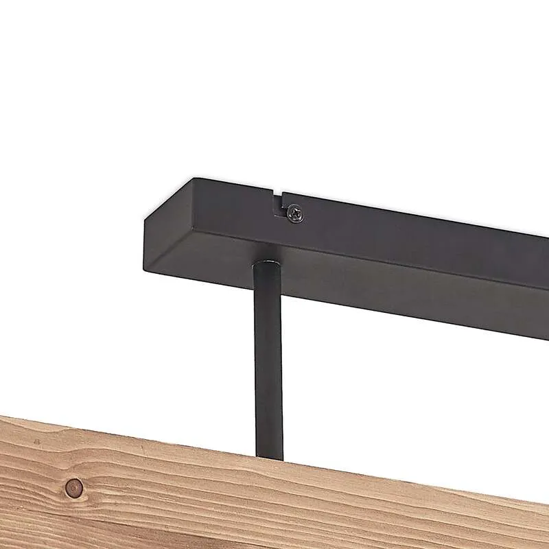 B-Ware Lindby Malwin Deckenleuchte GU10 100 cm 6-flg Kiefernholz dunkel lasiert
