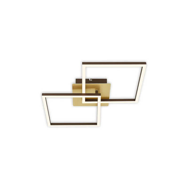 B-Ware LED Deckenleuchte Deckenlampe Frame gold dimmbar Memoryfunktion Raum Beleuchtung