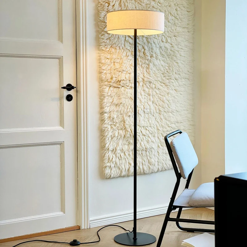 B-Ware Dyberg Larsen Calix Floor Lamp, Black/natural, 150 Cm