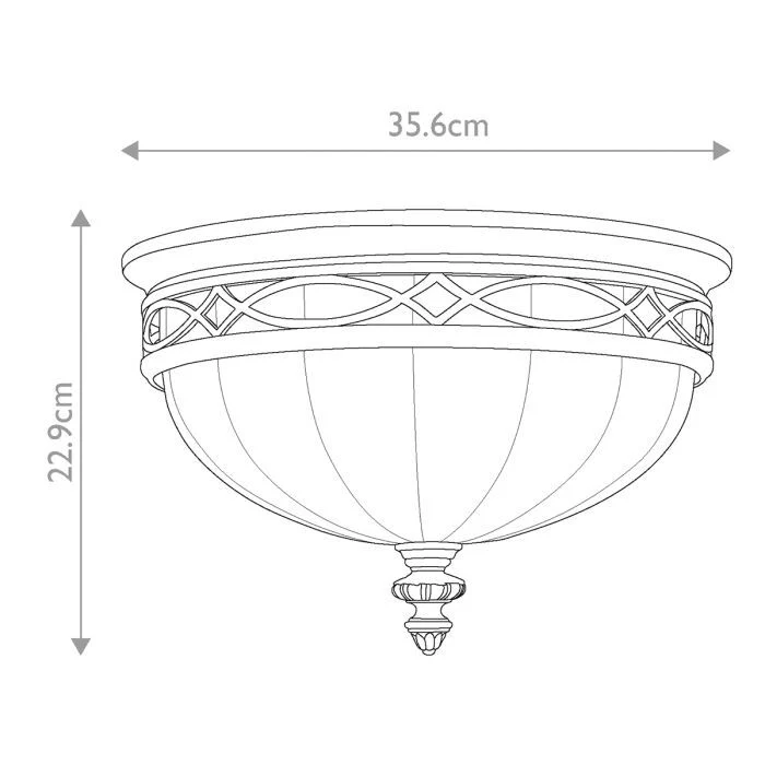 B-Ware FEISS Drawing Room Ceiling Light with Scavo Glass