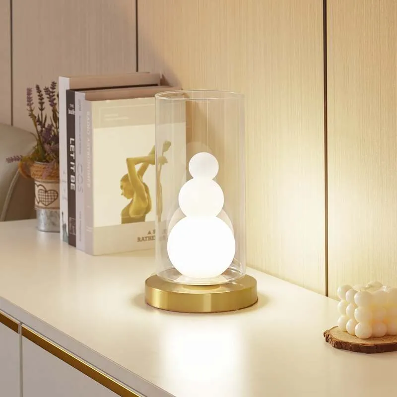 B-Ware Lindby Tischleuchte Kupla LED Lampe Tischlampe Leuchte Glas Ø20cm klar opal