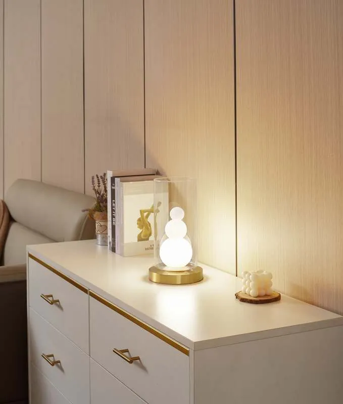 B-Ware Lindby Tischleuchte Kupla LED Lampe Tischlampe Leuchte Glas Ø20cm klar opal