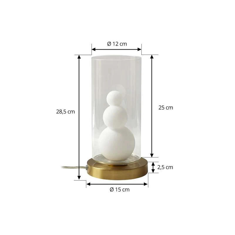 B-Ware Lindby Tischleuchte Kupla LED Lampe Tischlampe Leuchte Glas Ø20cm klar opal