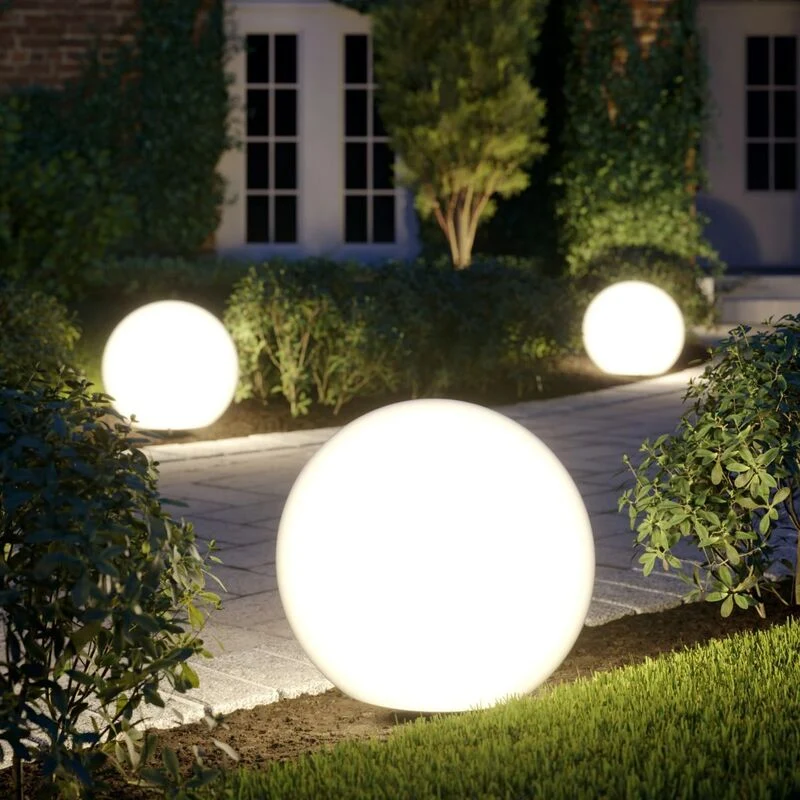 B-Ware Nowodvorski Außenleuchte Gartenleuchte Kugel IP65 Cumulus M 40W 45cm Höhe 40cm