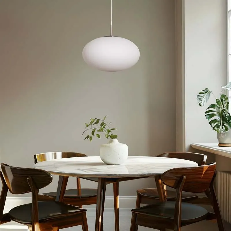B-Ware Lindby Hängeleuchte Sonika LED Pendelleuchte Lampe dimmbar nickel Ø40cm 24cm