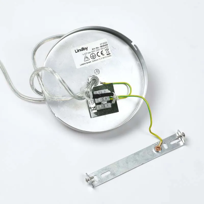 B-Ware Lindby Hängeleuchte Sonika LED Pendelleuchte Lampe dimmbar nickel Ø40cm 24cm