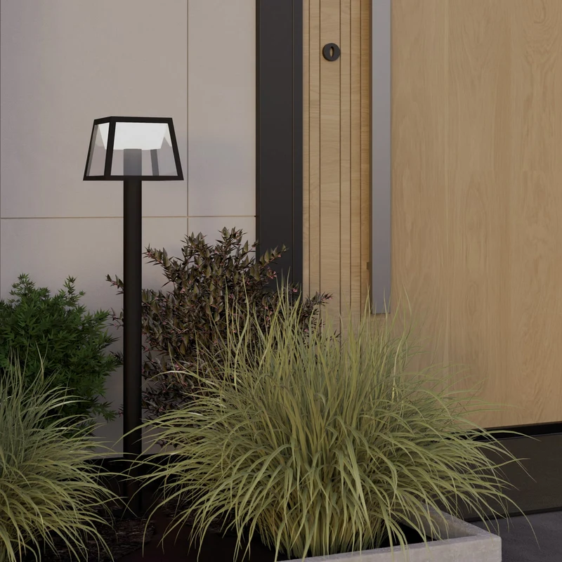B-Ware EGLO Solar-LED-Wegeleuchte Altilia Höhe 106 cm schwarz Sensor Sockelleuchte Spot