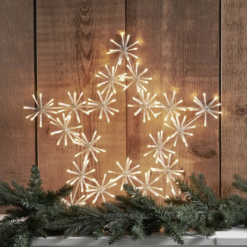 B-Ware STAR TRADING LED Dekoleuchte Lichterkette Flower Star Kunststoff außen