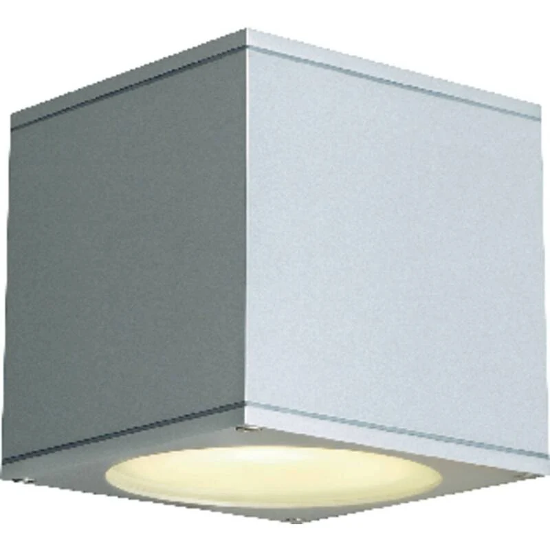 B-Ware SLV Außenwandleuchte Big Theo silbergrau 1-flammig GU10 IP44 Aluminium