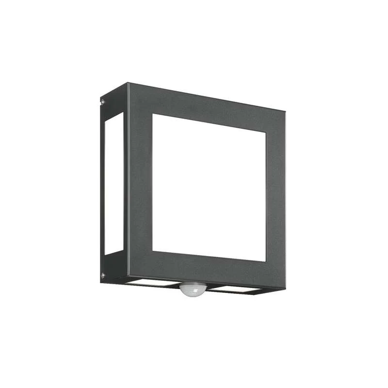 B-Ware CMD Außenwandleuchte Legendo mit Bewegungsmelder IP44 anthrazit 28x28cm 2x60W