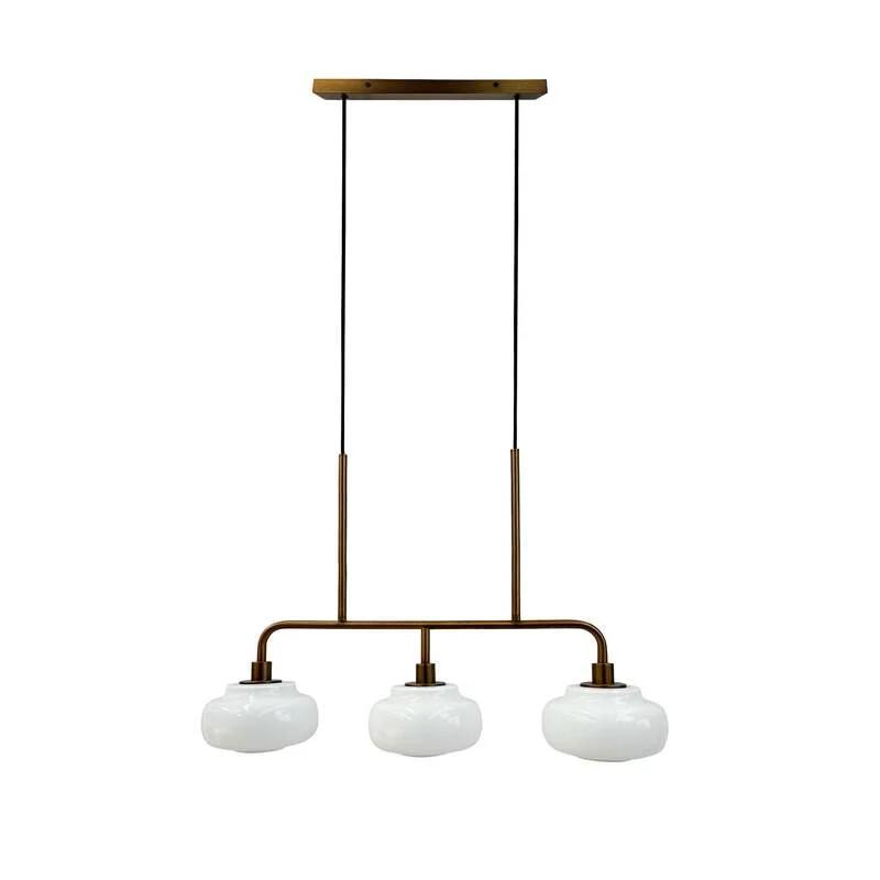 B-Ware Dyberg Larsen Pendellampe Ossett LED Hängelampe dimmbar bronze 80cm 3-flammig